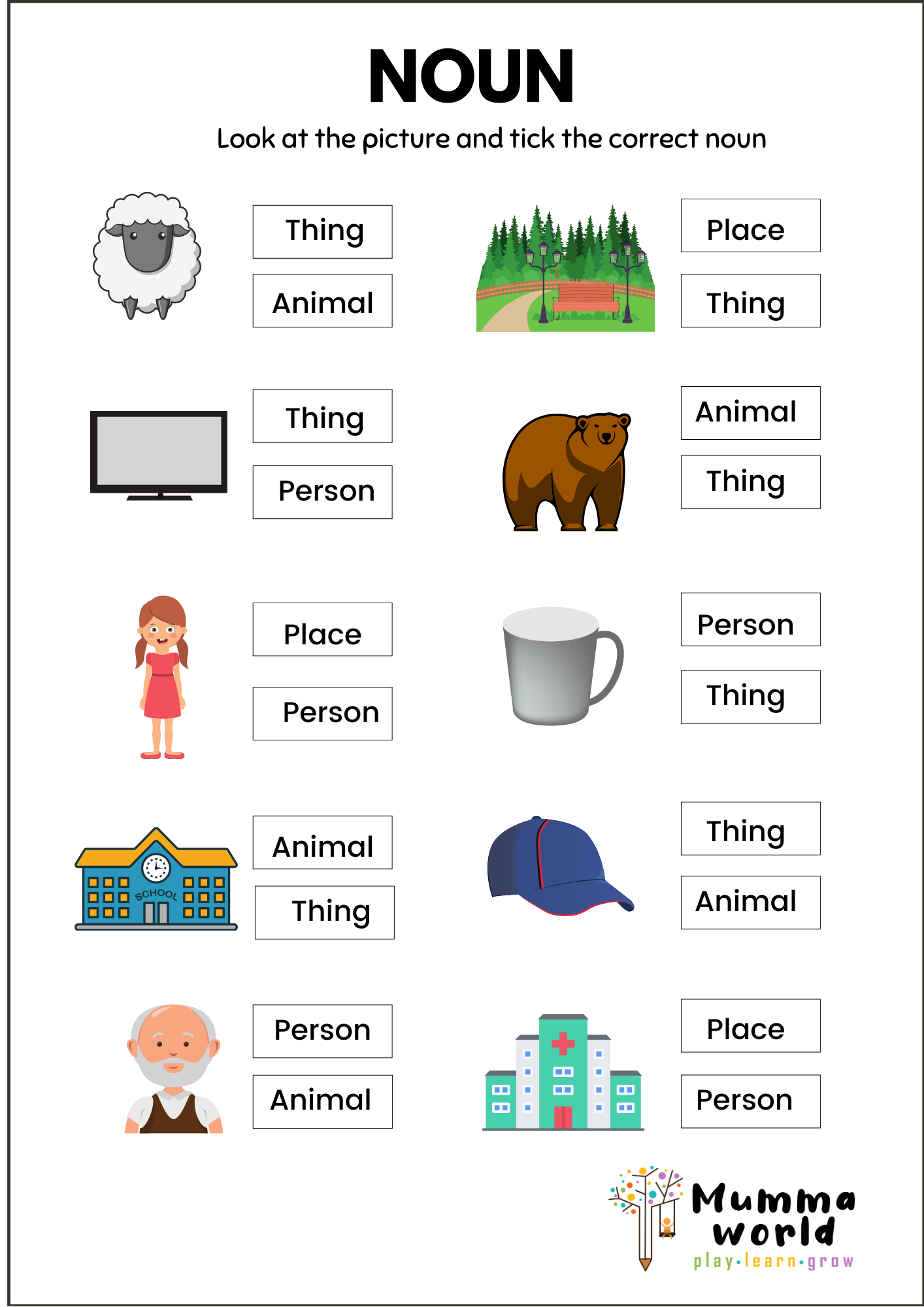 common-nouns-match-worksheet-for-grade-1-your-home-teacher-1st-grade