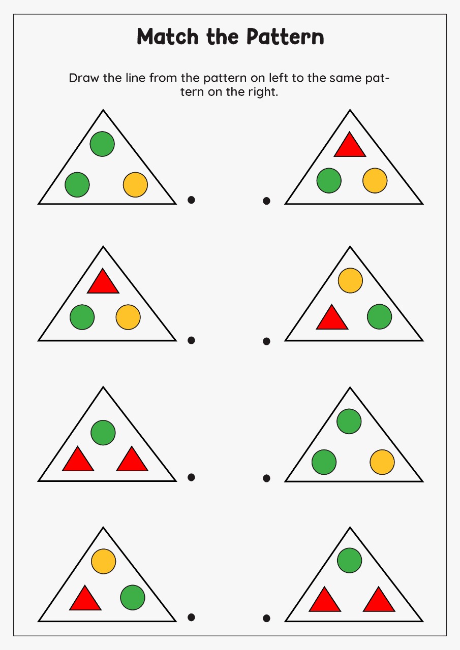 Fun With Pattern Worksheet | Pattern Matching Worksheets For Preschool
